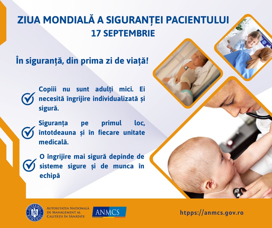 17 septembrie – Ziua Mondială a Siguranței Pacientului